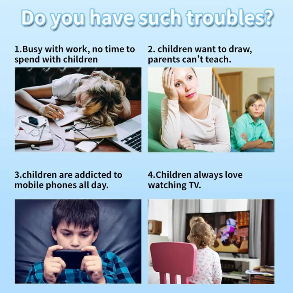 Drawing Robot for Kids Voice Interactive Educational Smart Art Painting Machine Montessori Painting Learning Toys Pink/Blue